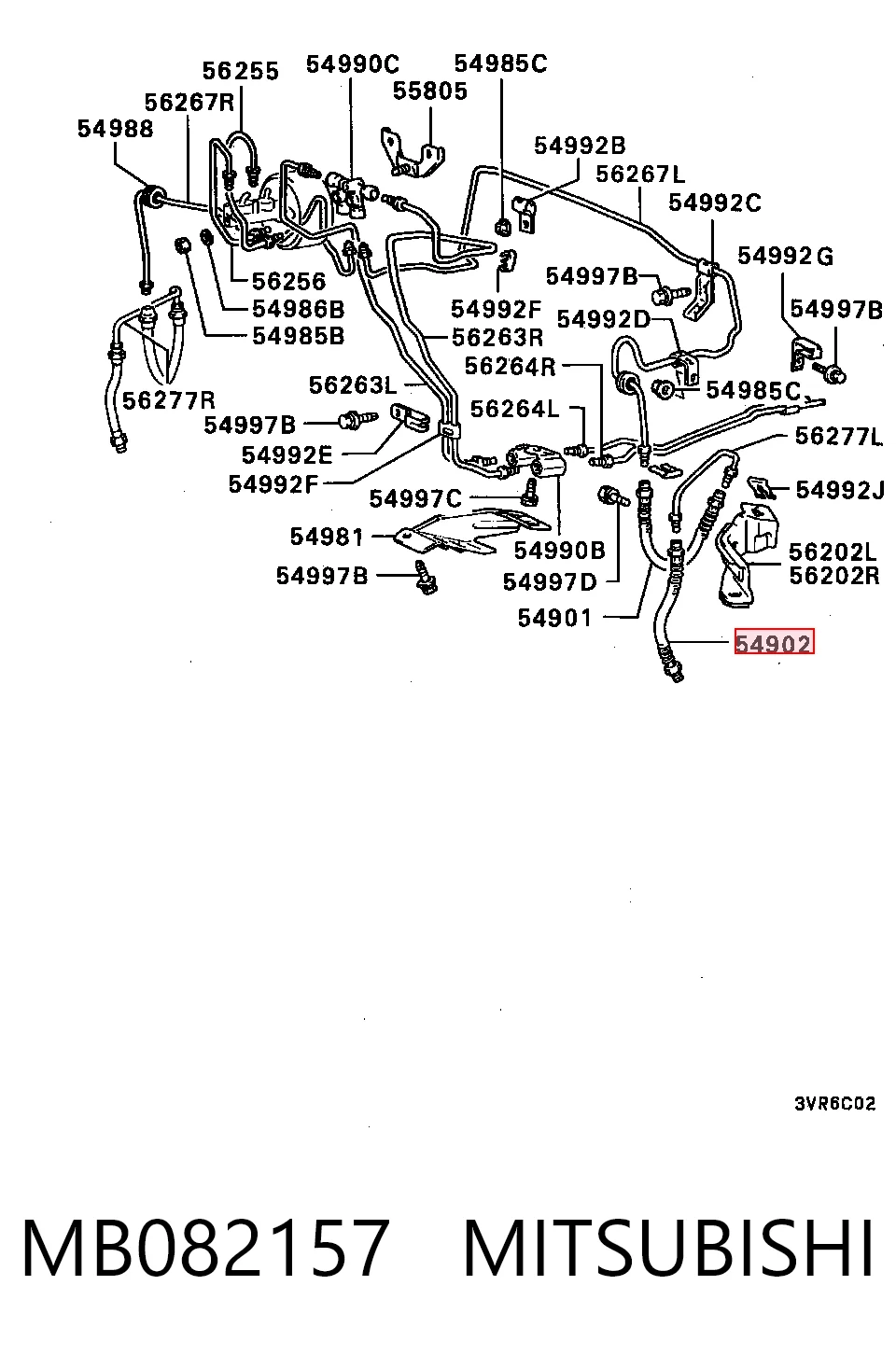 Latiguillos de freno delantero para Mitsubishi Eclipse D22A, D27A
