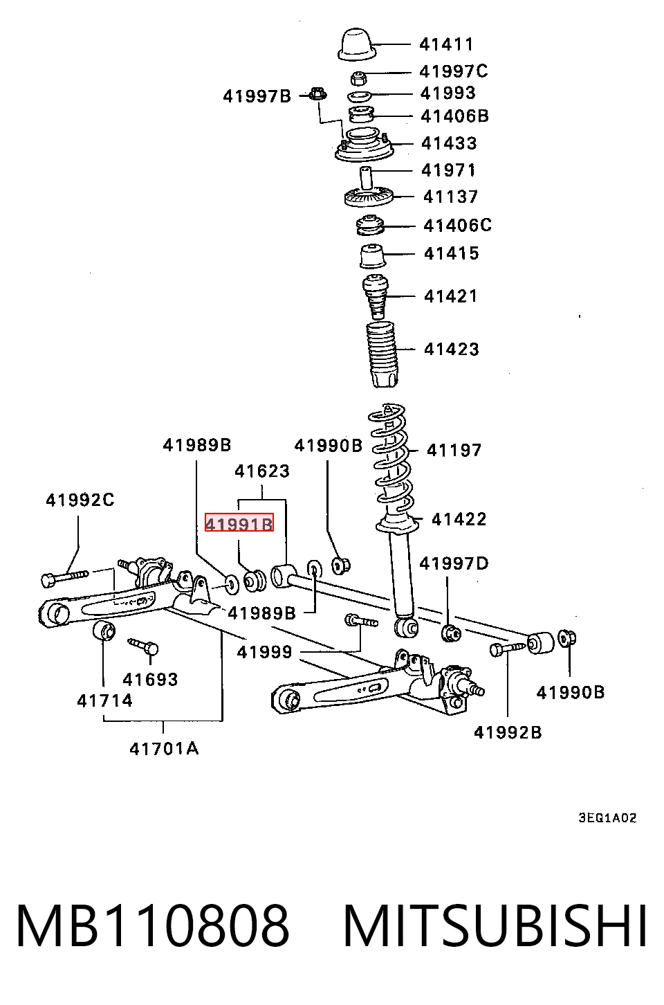 Silentblock de brazo transversal de suspensión trasera Hyundai/Kia MB584084 precio, desde 9,36 EUR