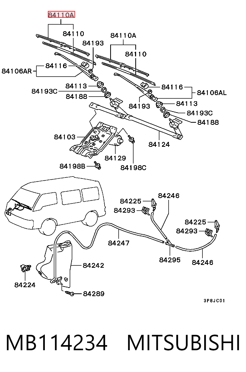 Escobilla del limpiaparabrisas trasero Fiat Doblo I furgoneta (223) (2001 - 2010) precio, desde 5,31 EUR