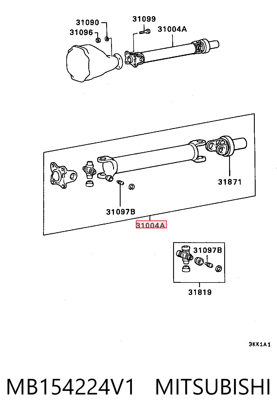 Árbol de transmisión delantero Mitsubishi Pajero I SUV (L04G) (1982 - 1990) precio, desde 123,42 EUR