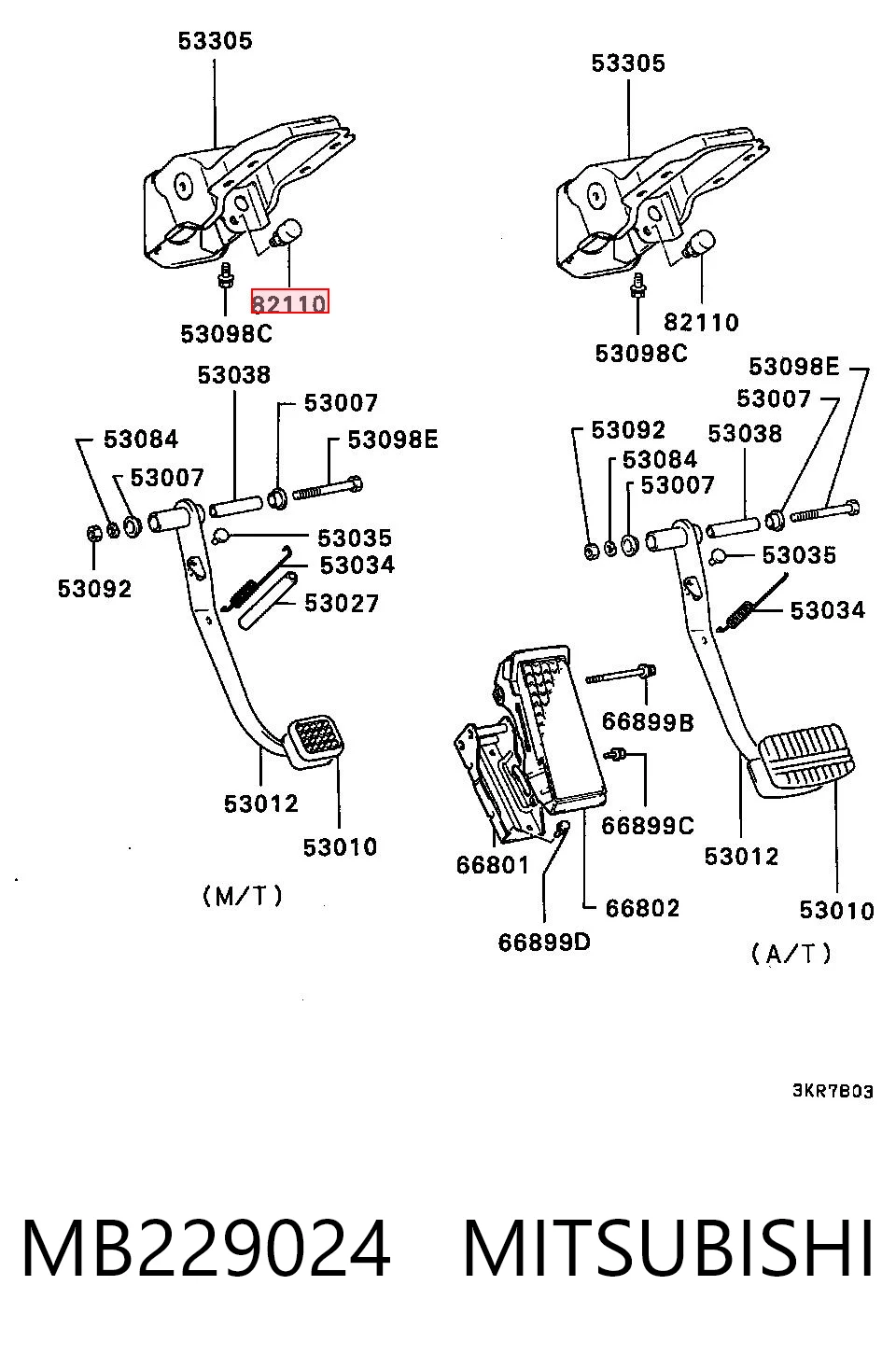 MB229024 Mitsubishi Interruptor luces de freno