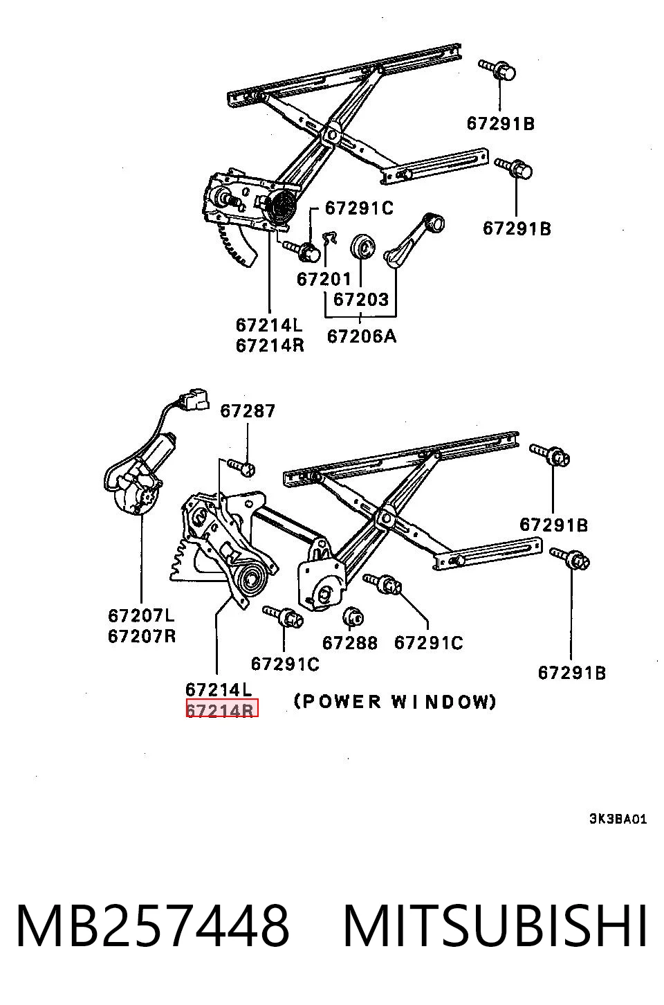 Mecanismo de elevalunas delantero derecha Mitsubishi Pajero I SUV (L04G, L14G) (1982 - 1991) precio, desde 126,66 EUR