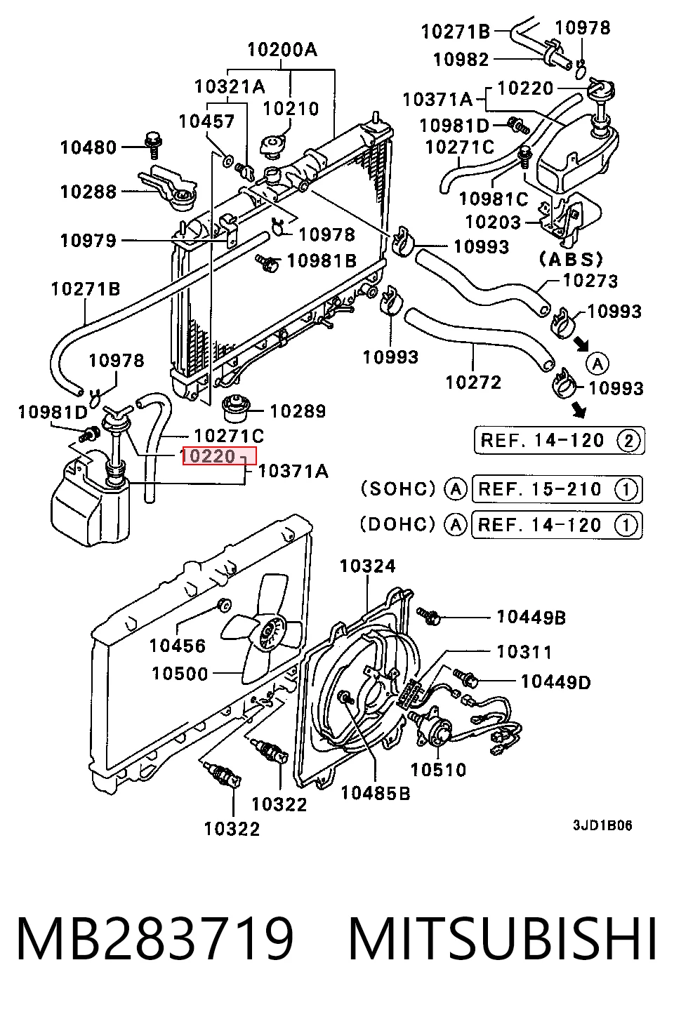 Comprar Tapón depósito de refrigerante Mitsubishi Lancer IV C6A, C7A