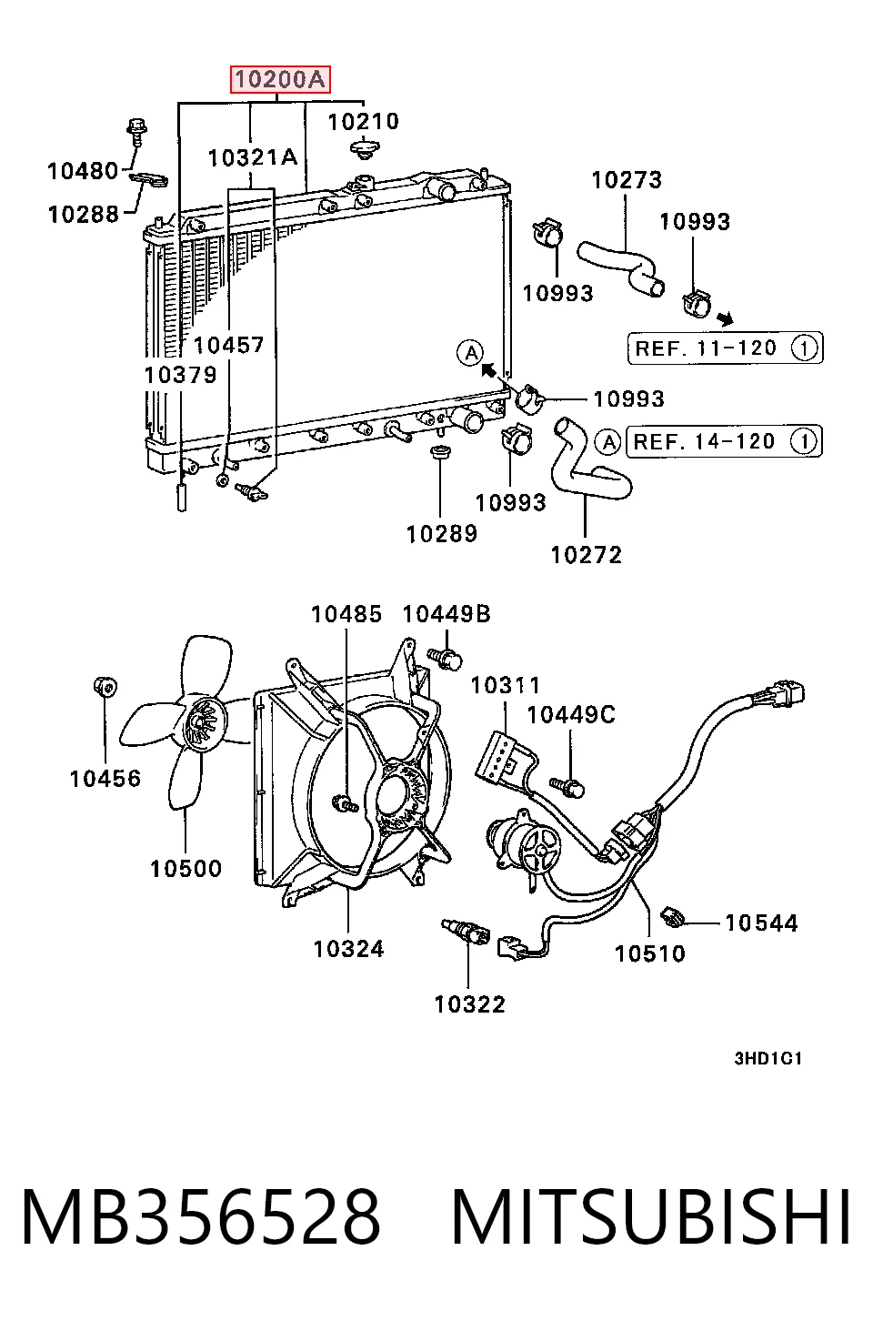 Refrigeración del motor para Mitsubishi Galant VI E3A