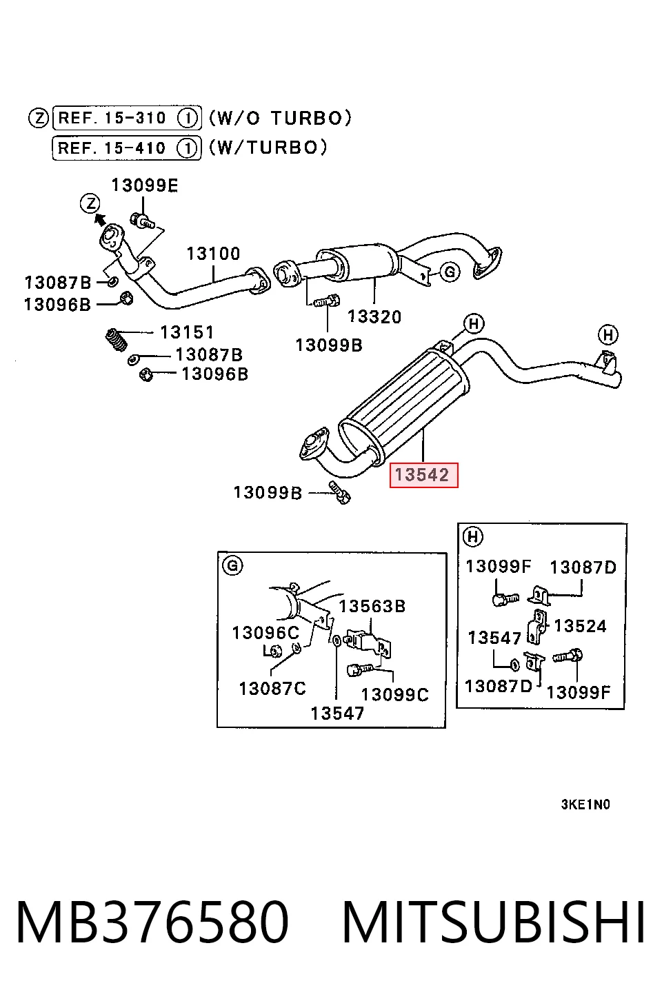 Comprar Silenciador trasero Mitsubishi Pajero I L04G a bajo precio