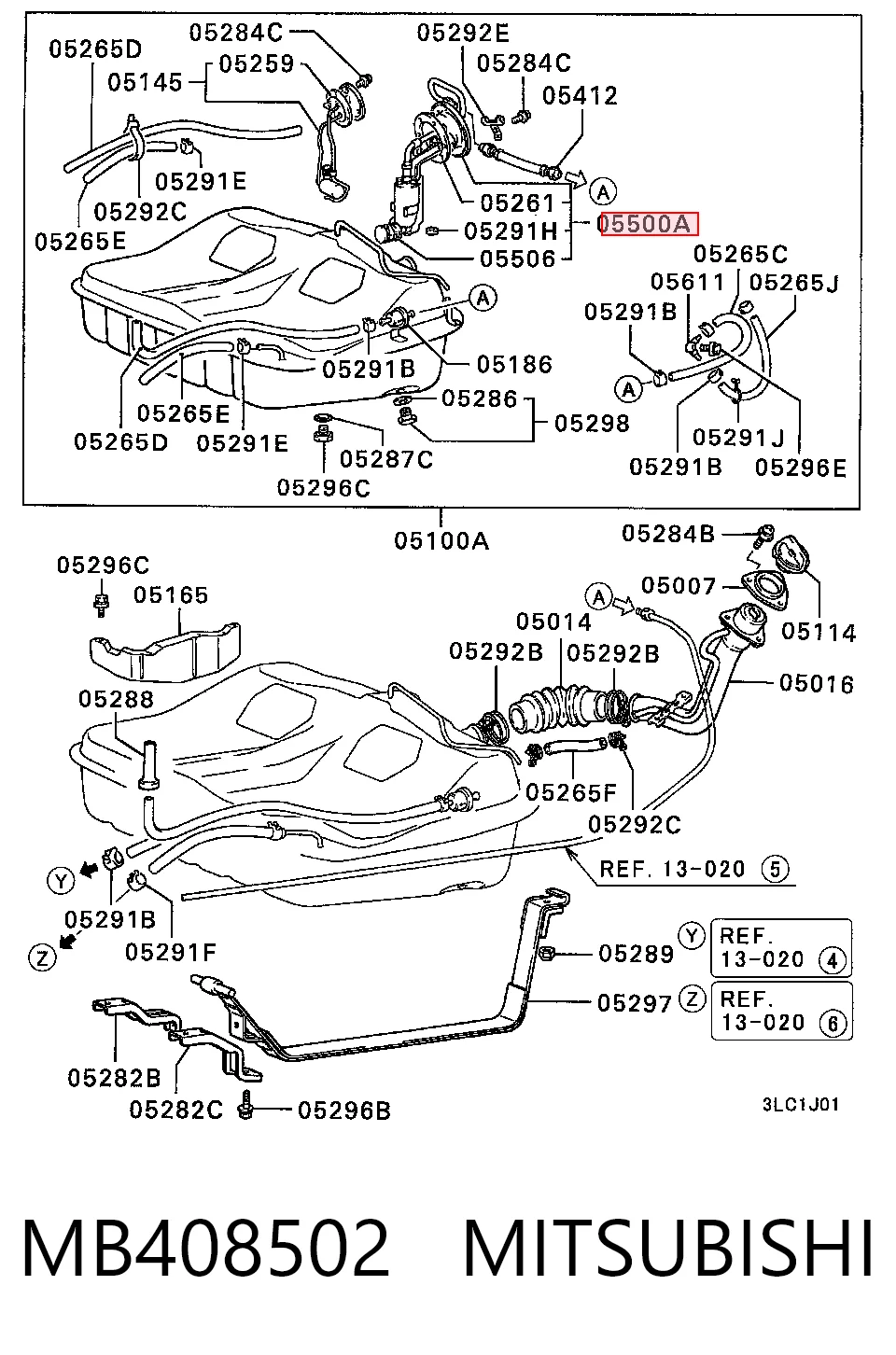 Unidad de alimentación de combustible para Mitsubishi Galant VI E3A
