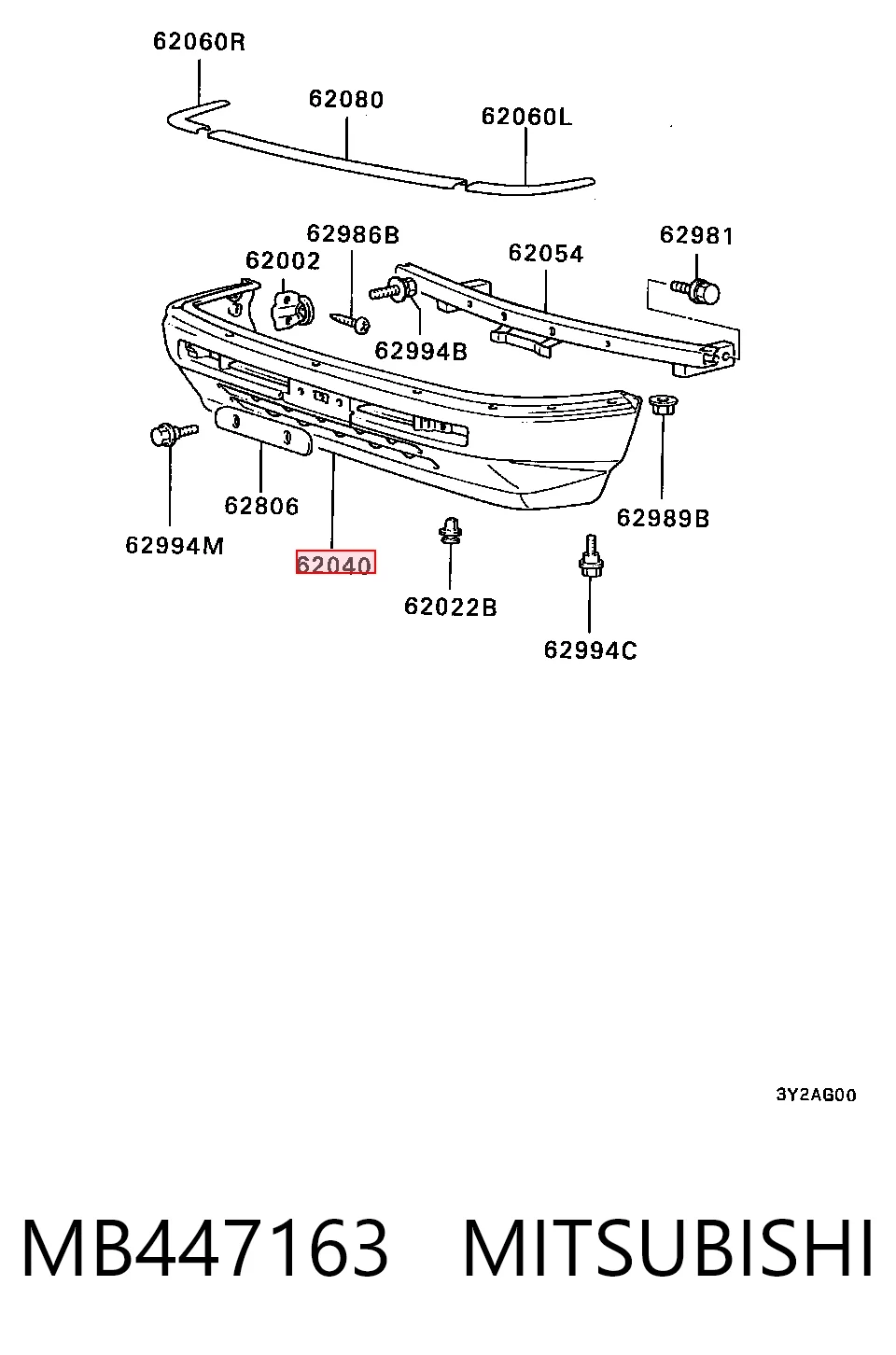 Paragolpes para Mitsubishi Colt C1A