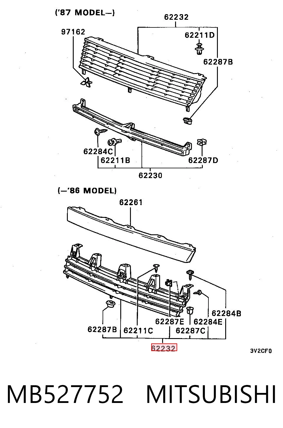 Parrilla para Mitsubishi Colt C1A