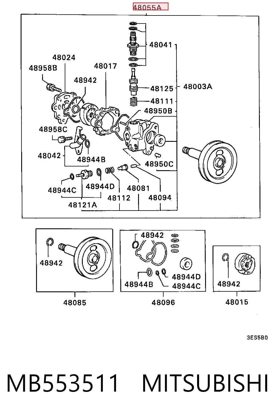 Bomba hidráulica de dirección Mitsubishi Colt III (1986-1992)