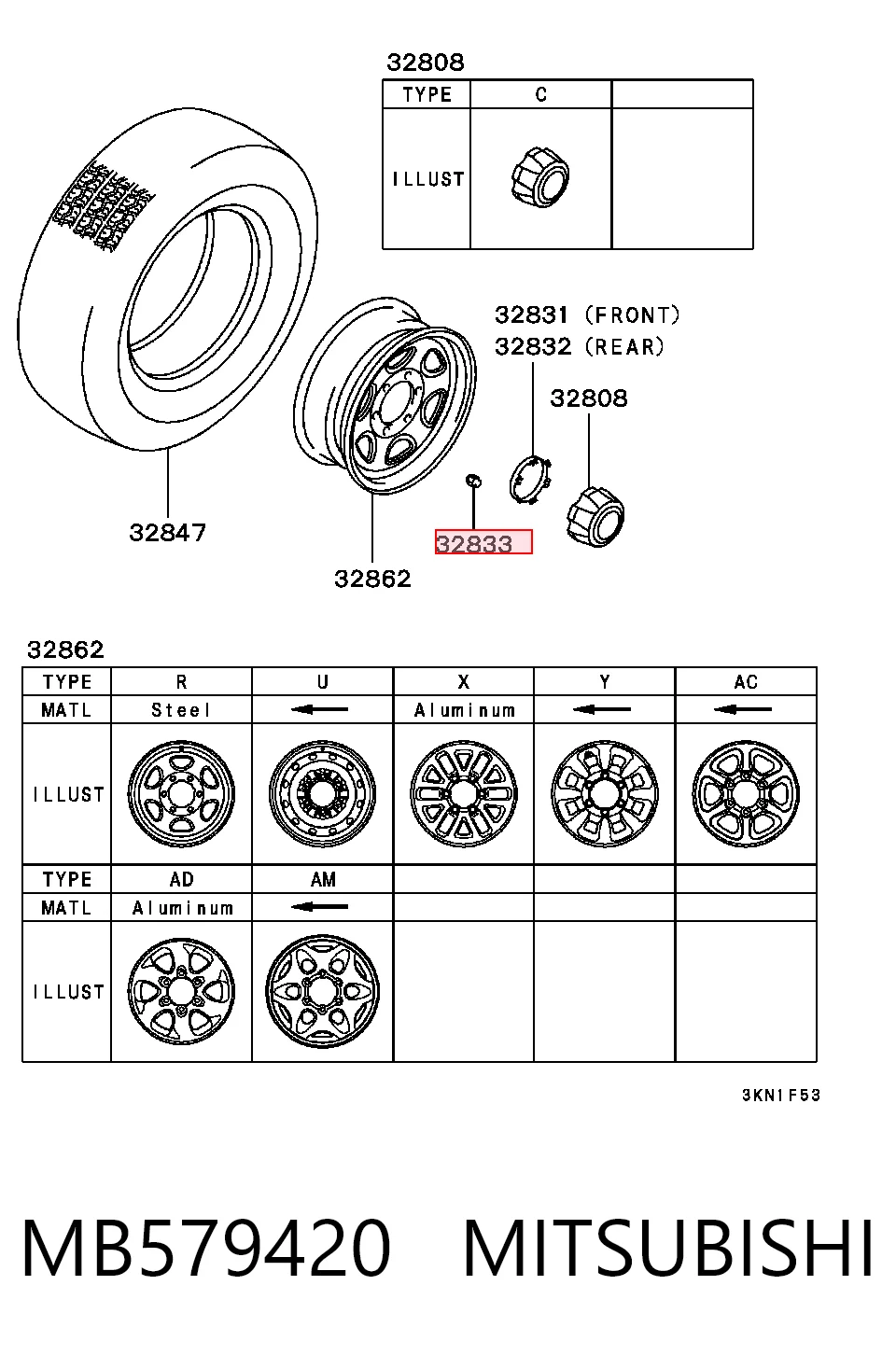 Tornillos para llantas Toyota Auris UKP