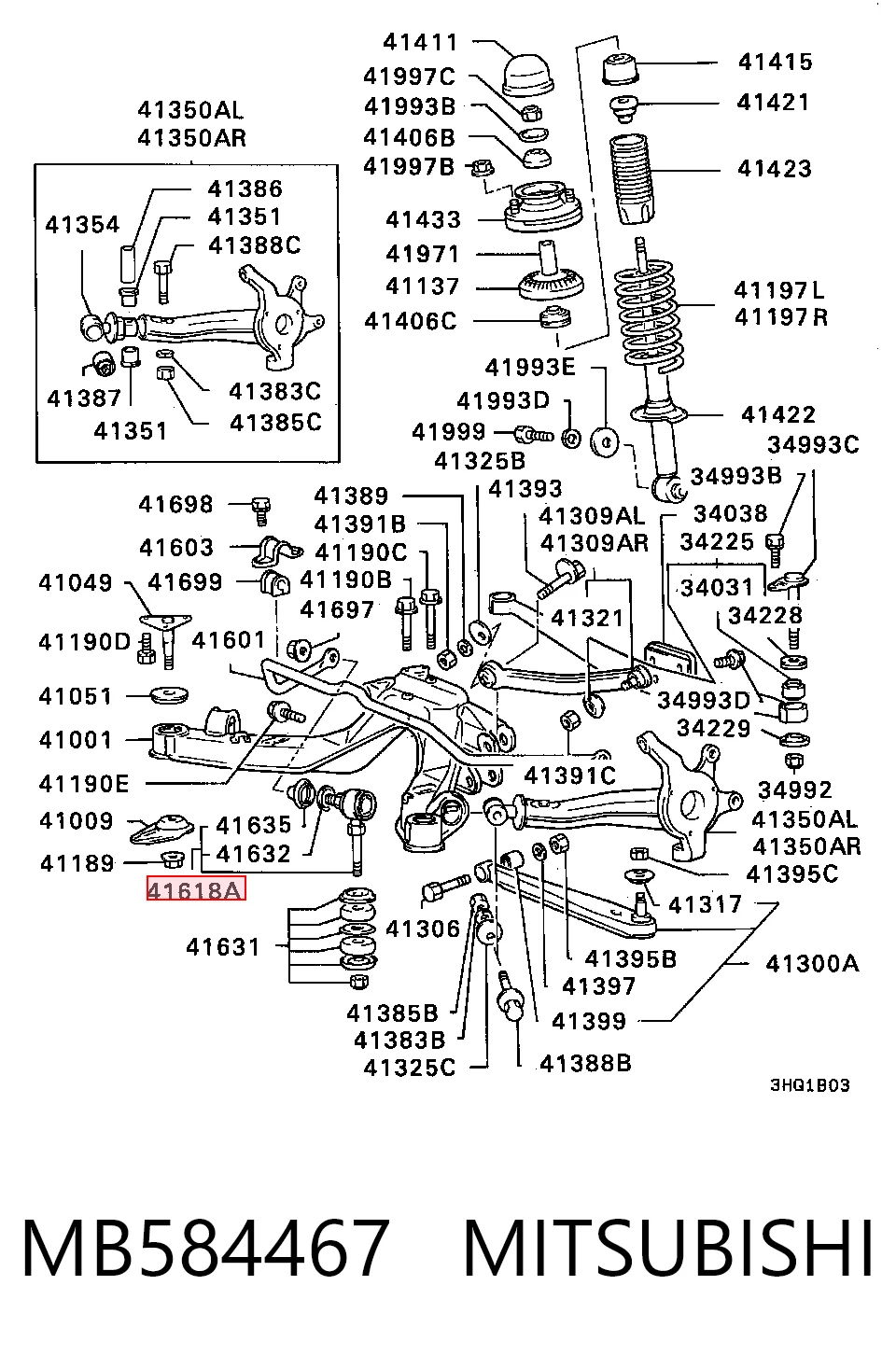 Comprar Bieleta estabilizadora trasera Mitsubishi Eclipse I D22A, D27A