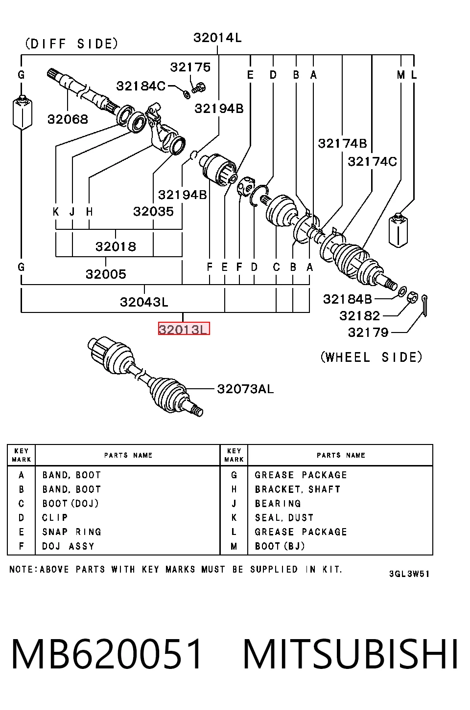 Fuelle palier delantero interior Suzuki Vitara (1988-1998)