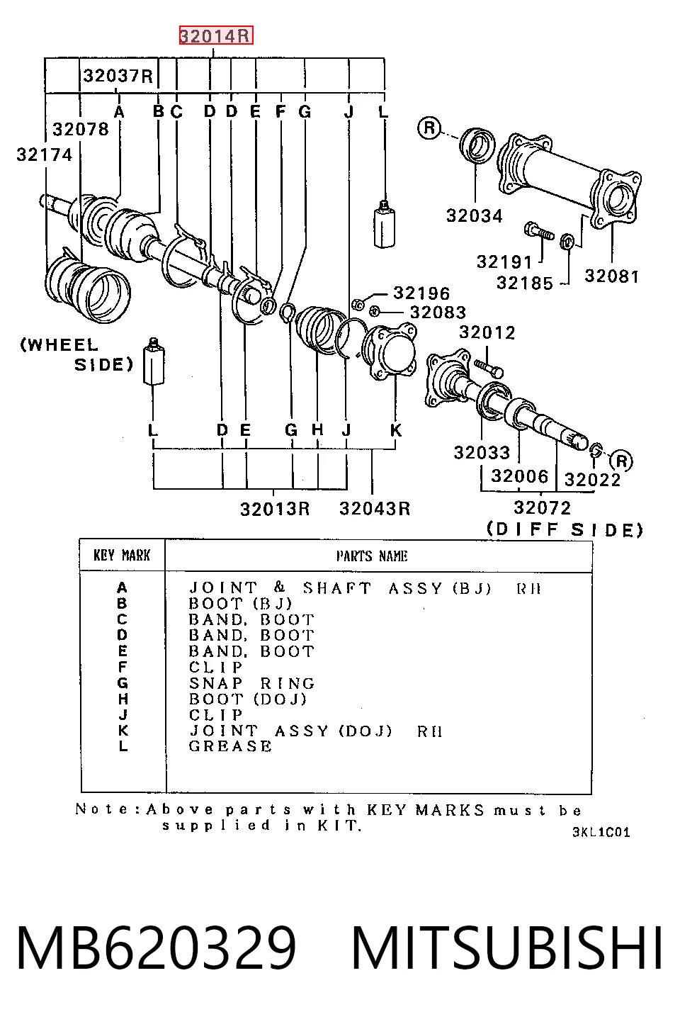 Comprar Fuelle de palier delantero exterior Mitsubishi Pajero II V2W, V4W