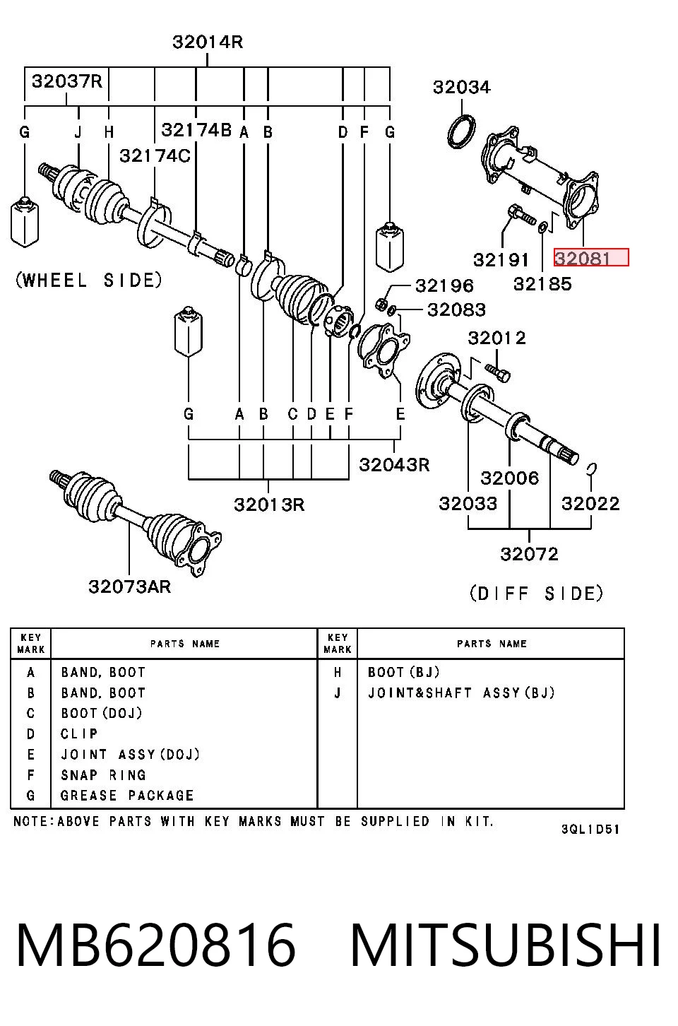 MB620816 Mitsubishi