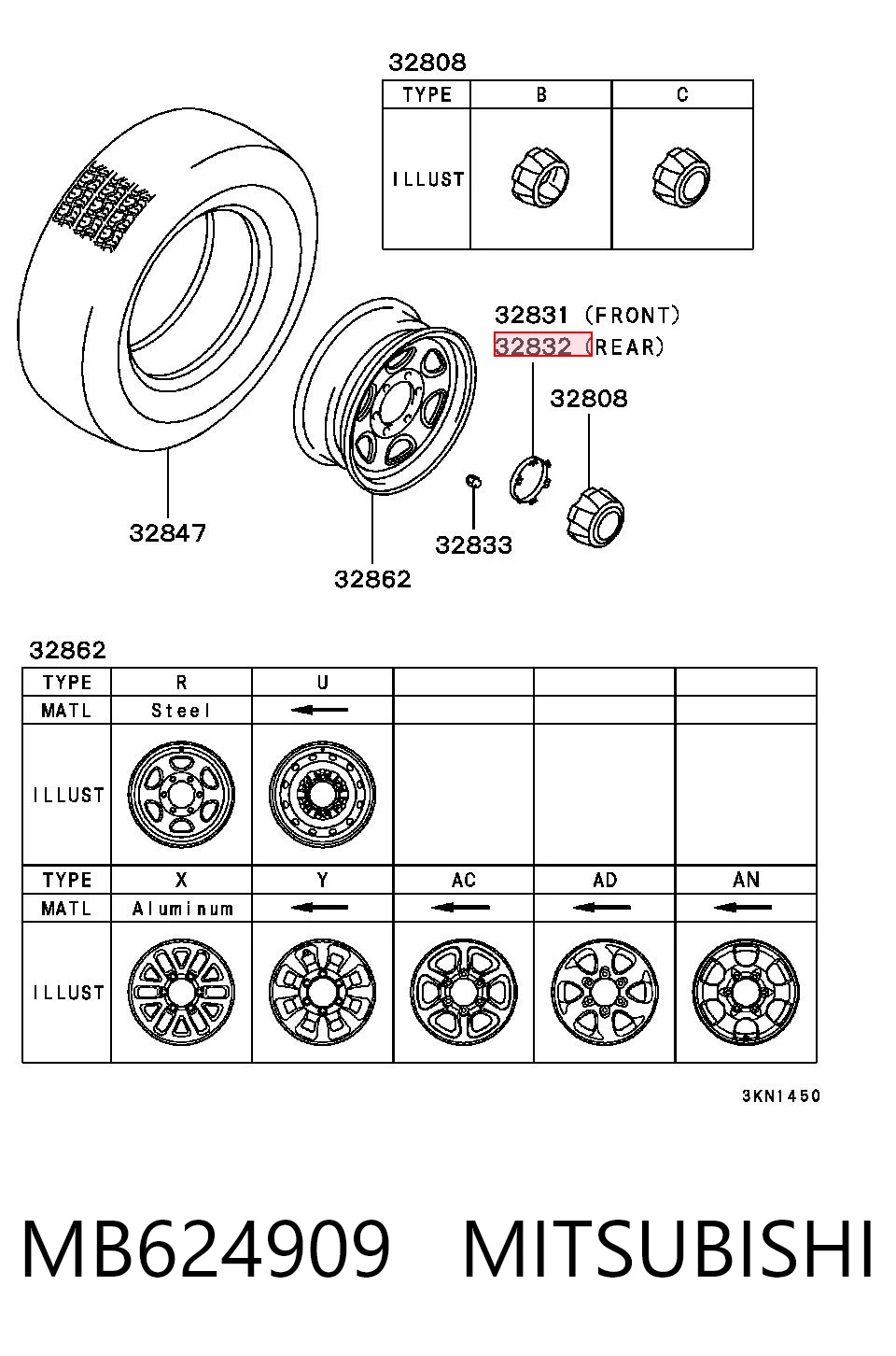 MB624909 Mitsubishi