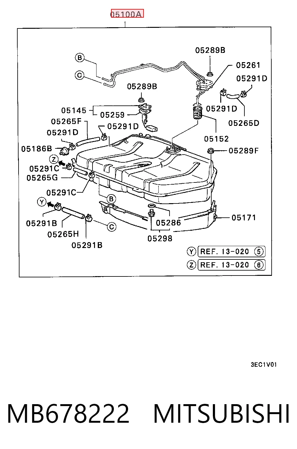 Tanque de combustible Mitsubishi Lancer IV (1988-1992)