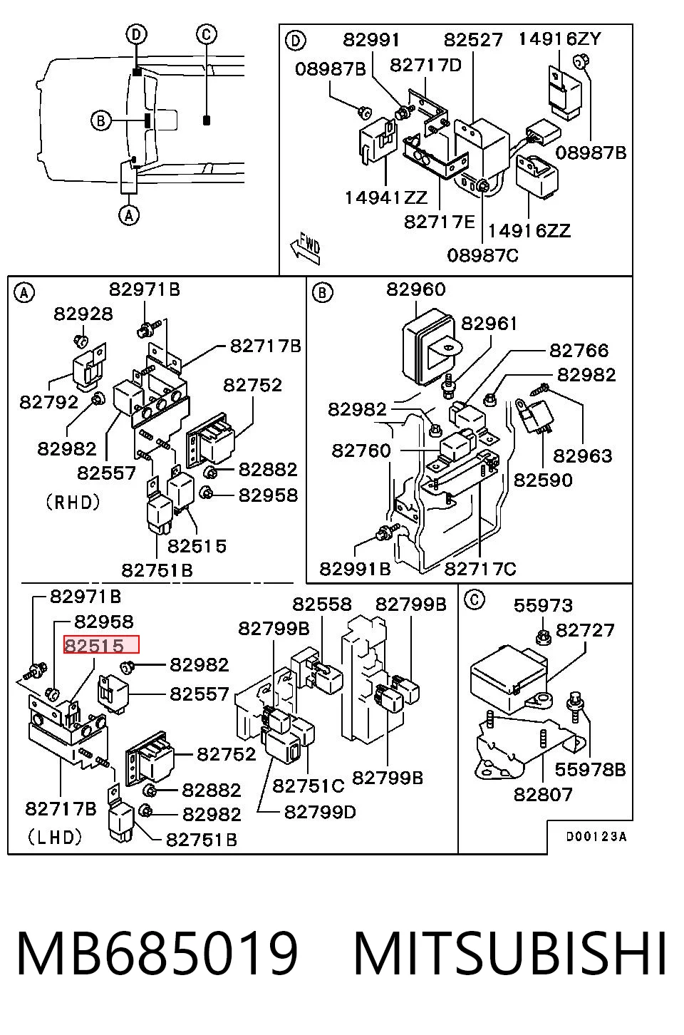 MB685019 Mitsubishi