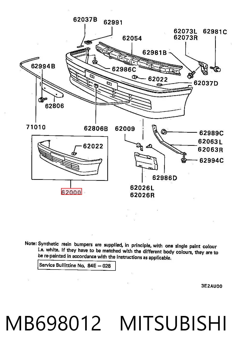 Paragolpes para Mitsubishi Lancer C6A, C7A