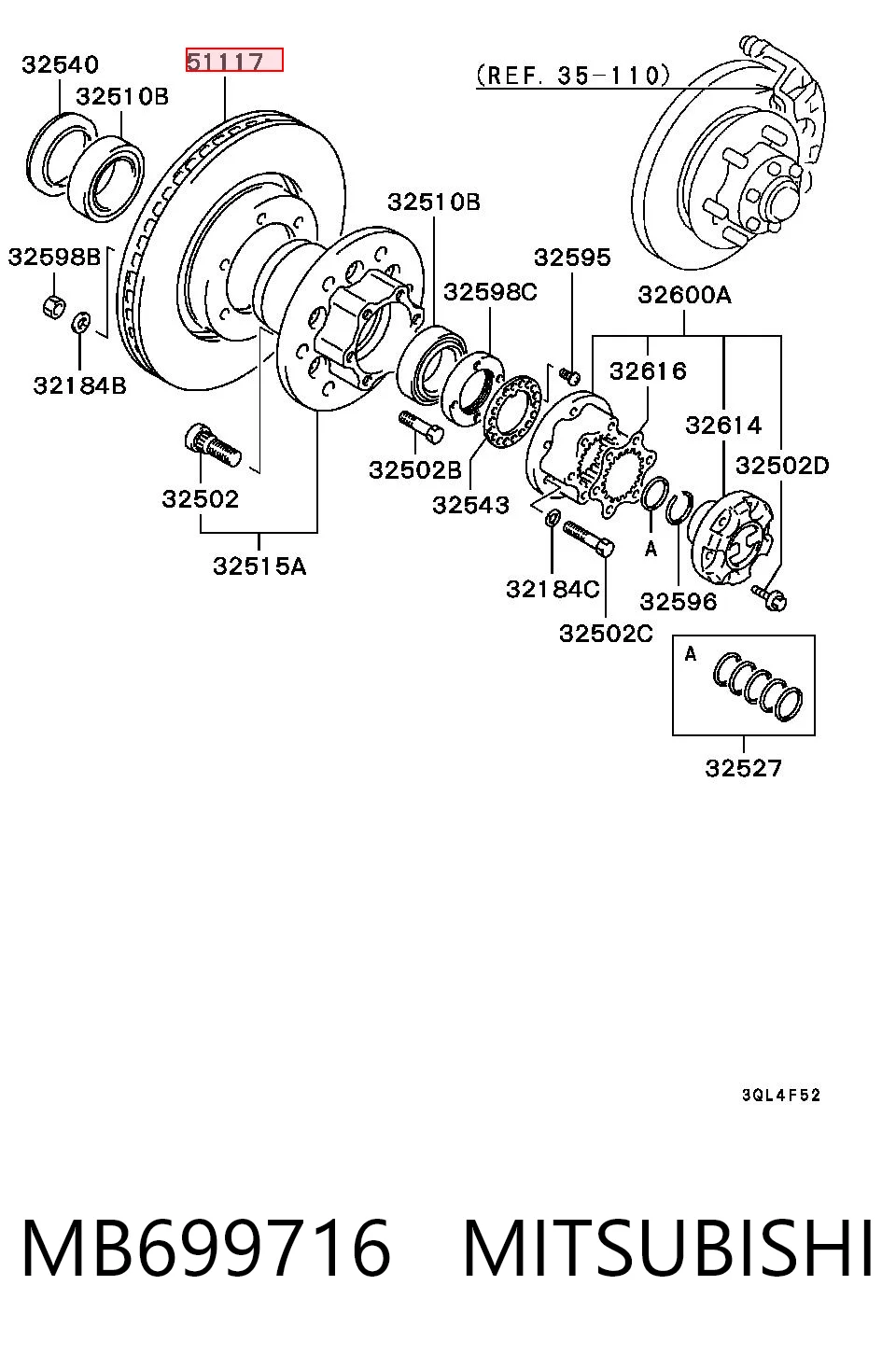 MB699716 Mitsubishi Discos