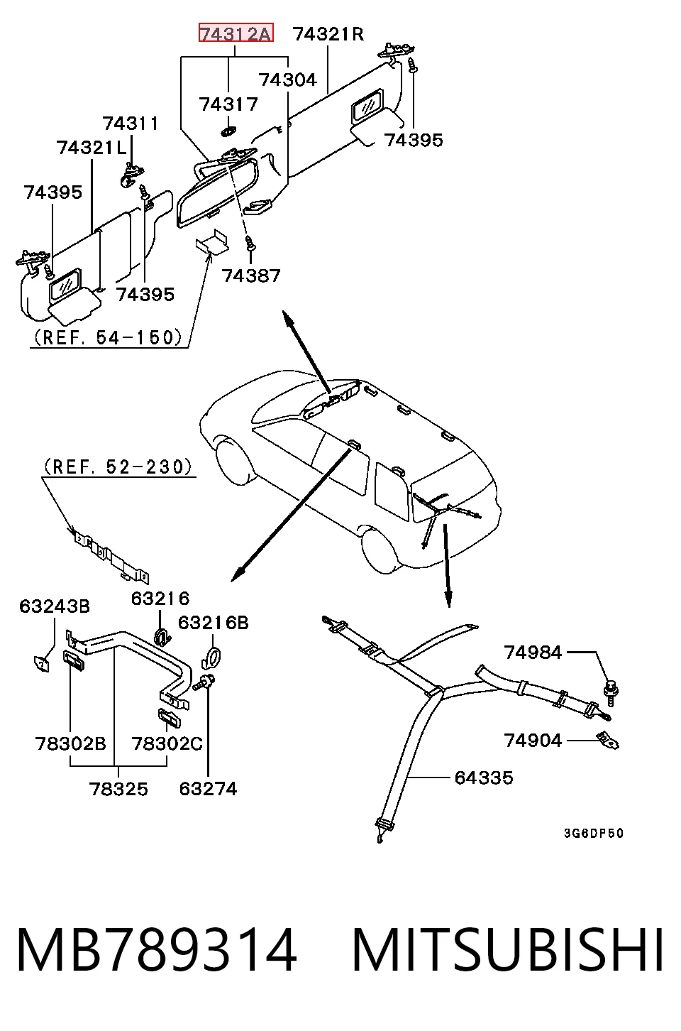 Comprar Espejo interior Mitsubishi Lancer V CBW,CDW