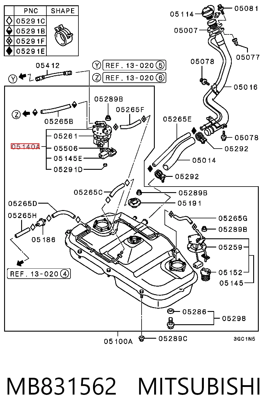 MB831562 Mitsubishi