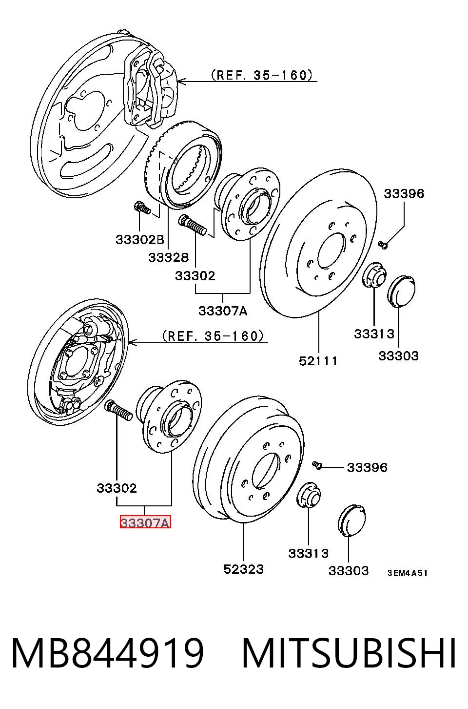 Bujes de ruedas Mitsubishi Lancer V (CB, CD, CE)