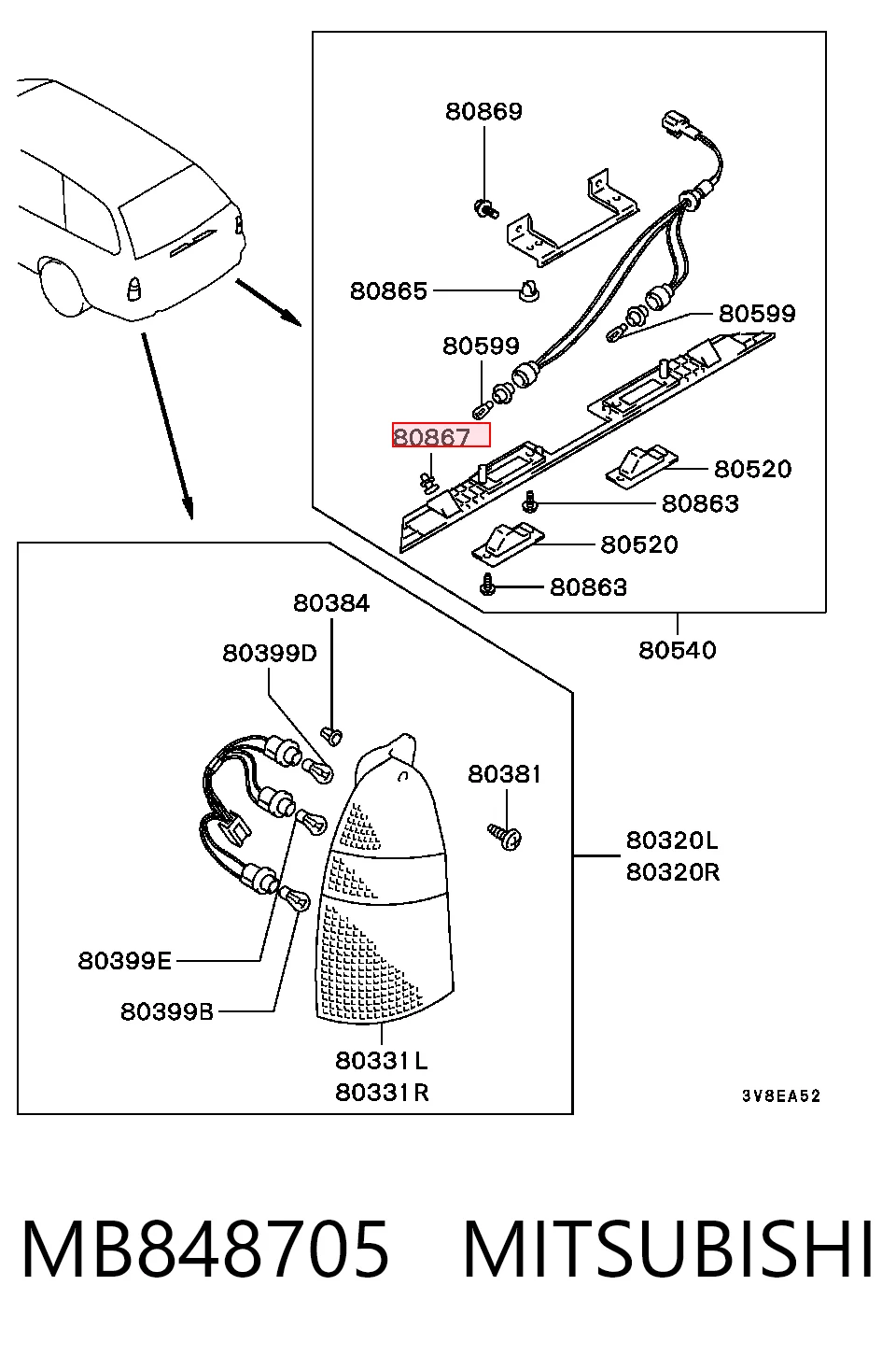 MB848705 Mitsubishi