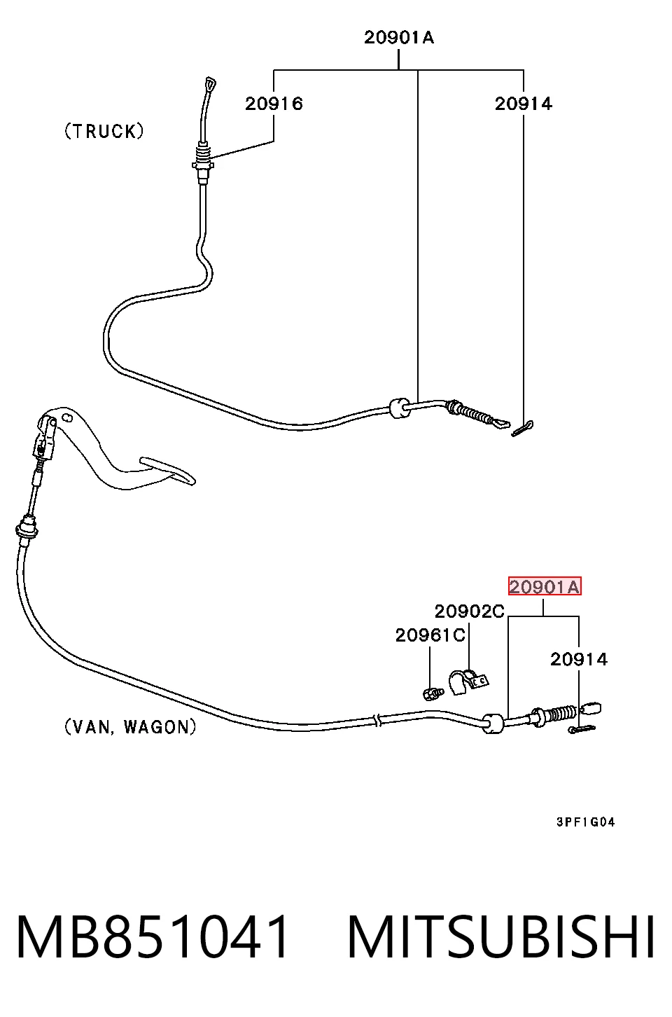 Comprar Cable de embrague Mitsubishi L 300  P0W, P1W, P2W a bajo precio