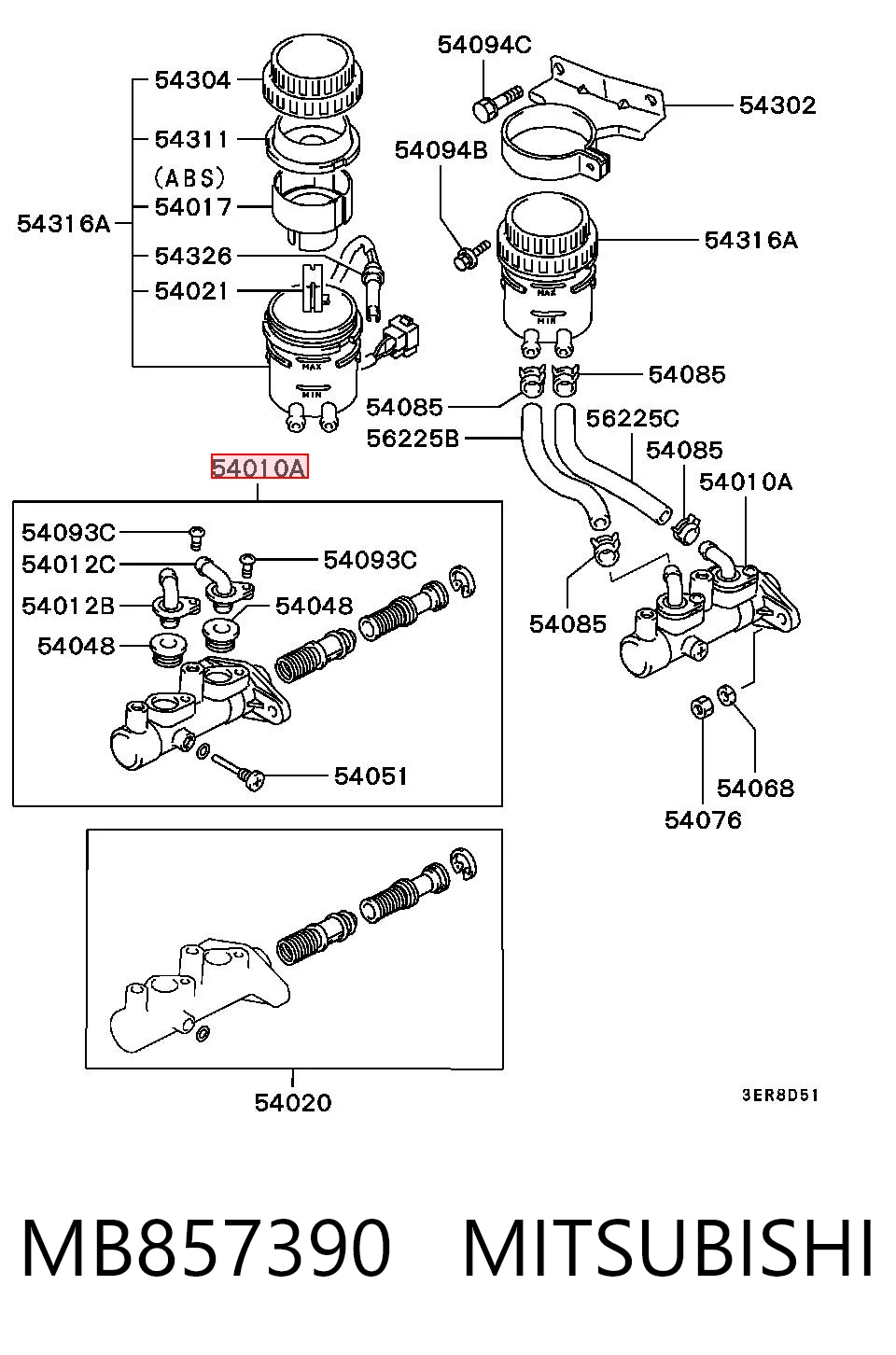 Cilindro maestro de frenos Mitsubishi Colt IV hatchback (CAA) (1992 - 1996) precio, desde 39,20 EUR