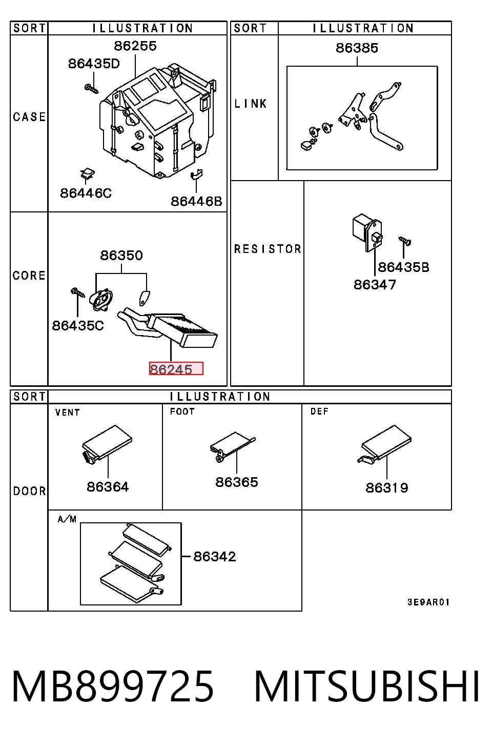 Radiador interior para Mitsubishi Colt III C5A