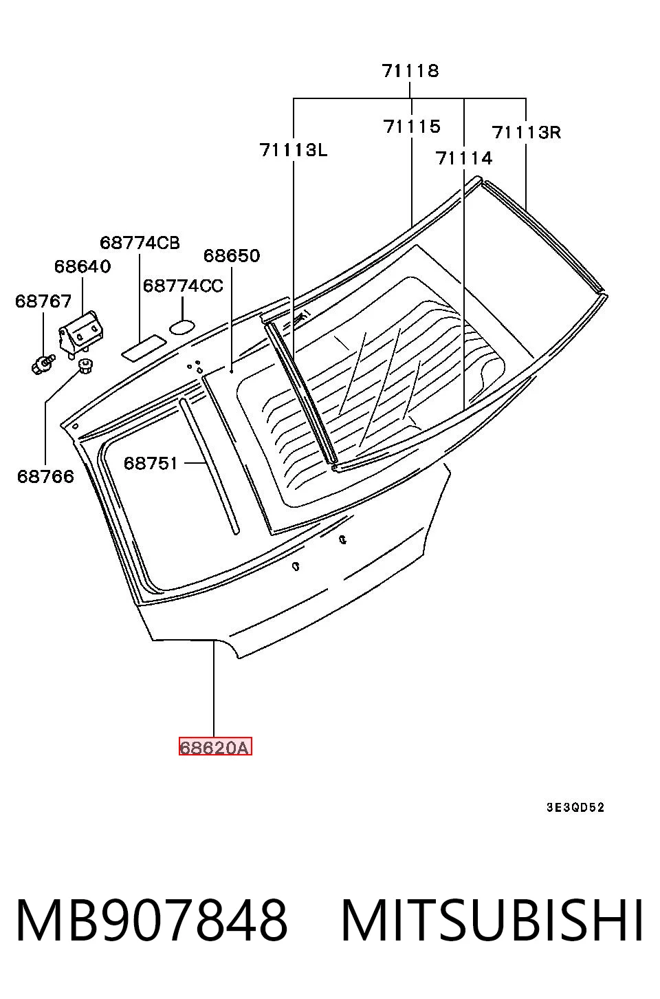 Comprar Puerta trasera del maletero (portón trasero) Mitsubishi Colt IV CAA a bajo precio