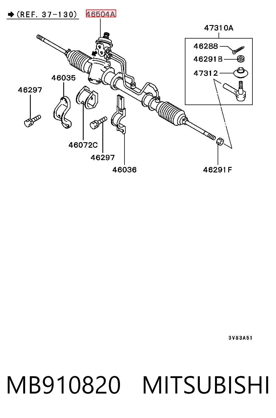 Cremallera caja de direccion para Mitsubishi Lancer VI CJ, CP