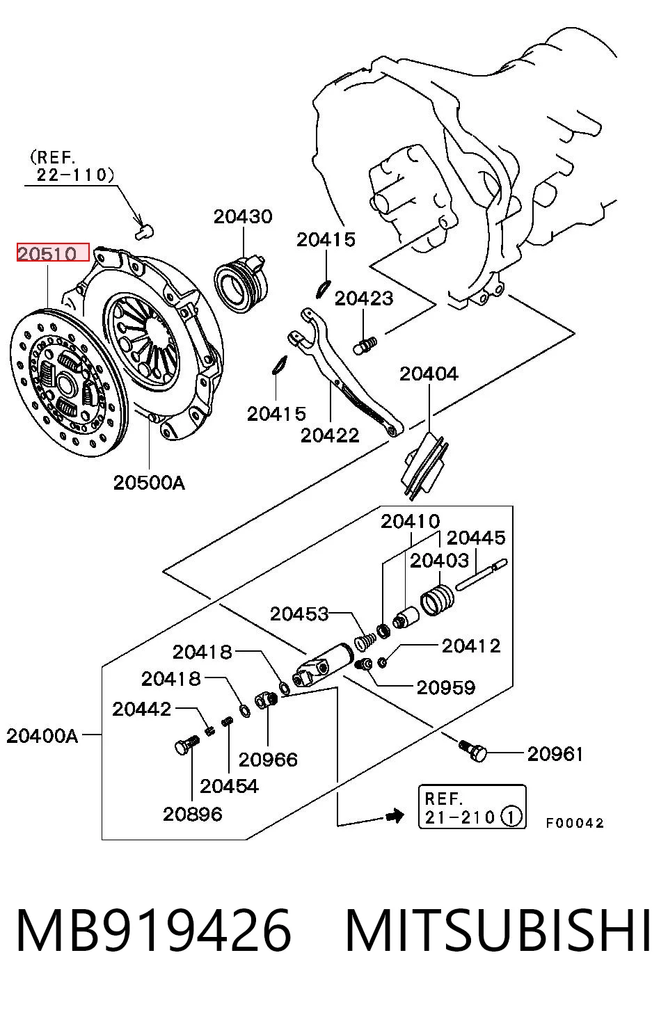 Disco de embrague MBD022UF Exedy