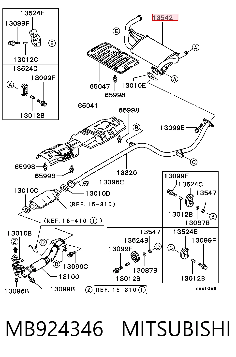 Silenciador trasero para Nissan Sunny N14