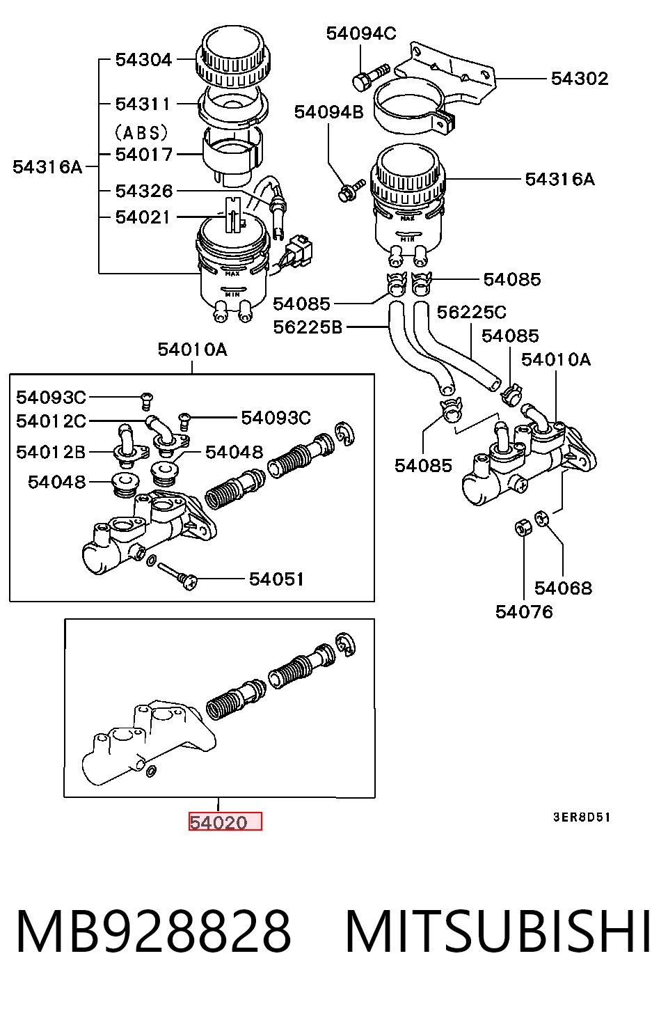 Kit de reparación, cilindro de freno principal Mitsubishi Colt V hatchback (CJA) (1996 - 2004) precio, desde 5,23 EUR
