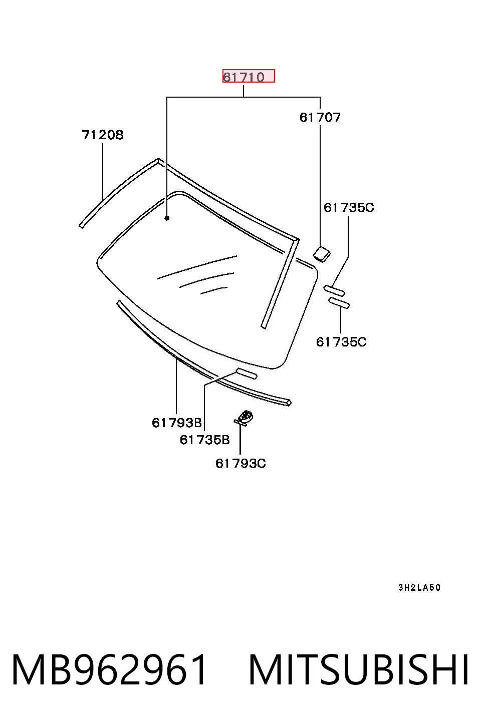 Parabrisas para Mitsubishi Galant E5A, E7A, E8A