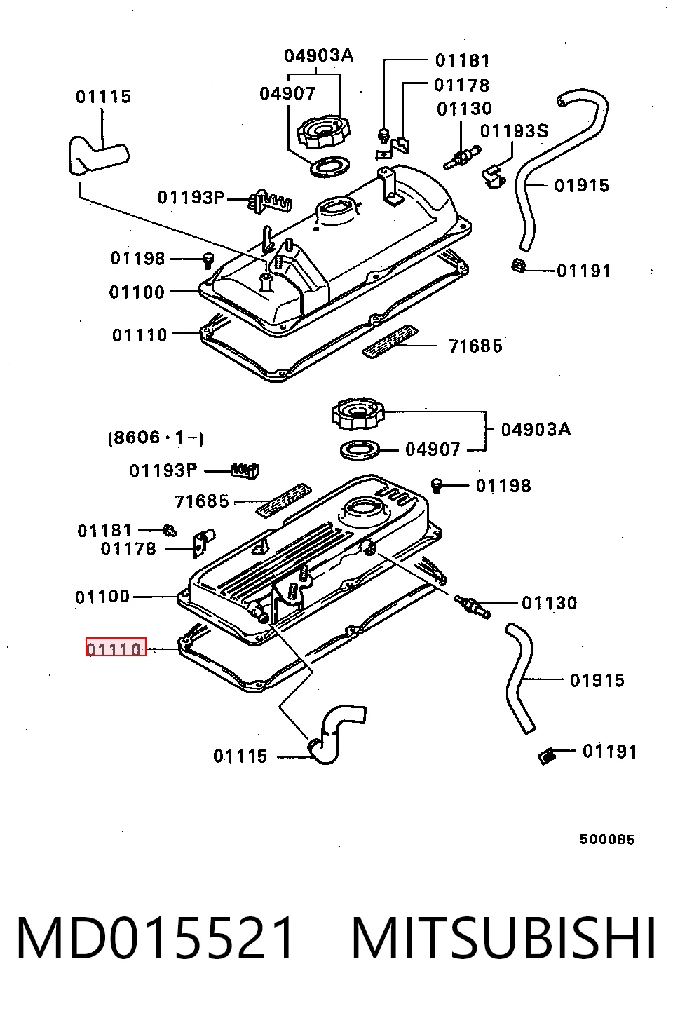 Junta tapa válvula Mitsubishi Lancer III sedán (C1A,C6A) (1983 - 1990) precio, desde 5,72 EUR