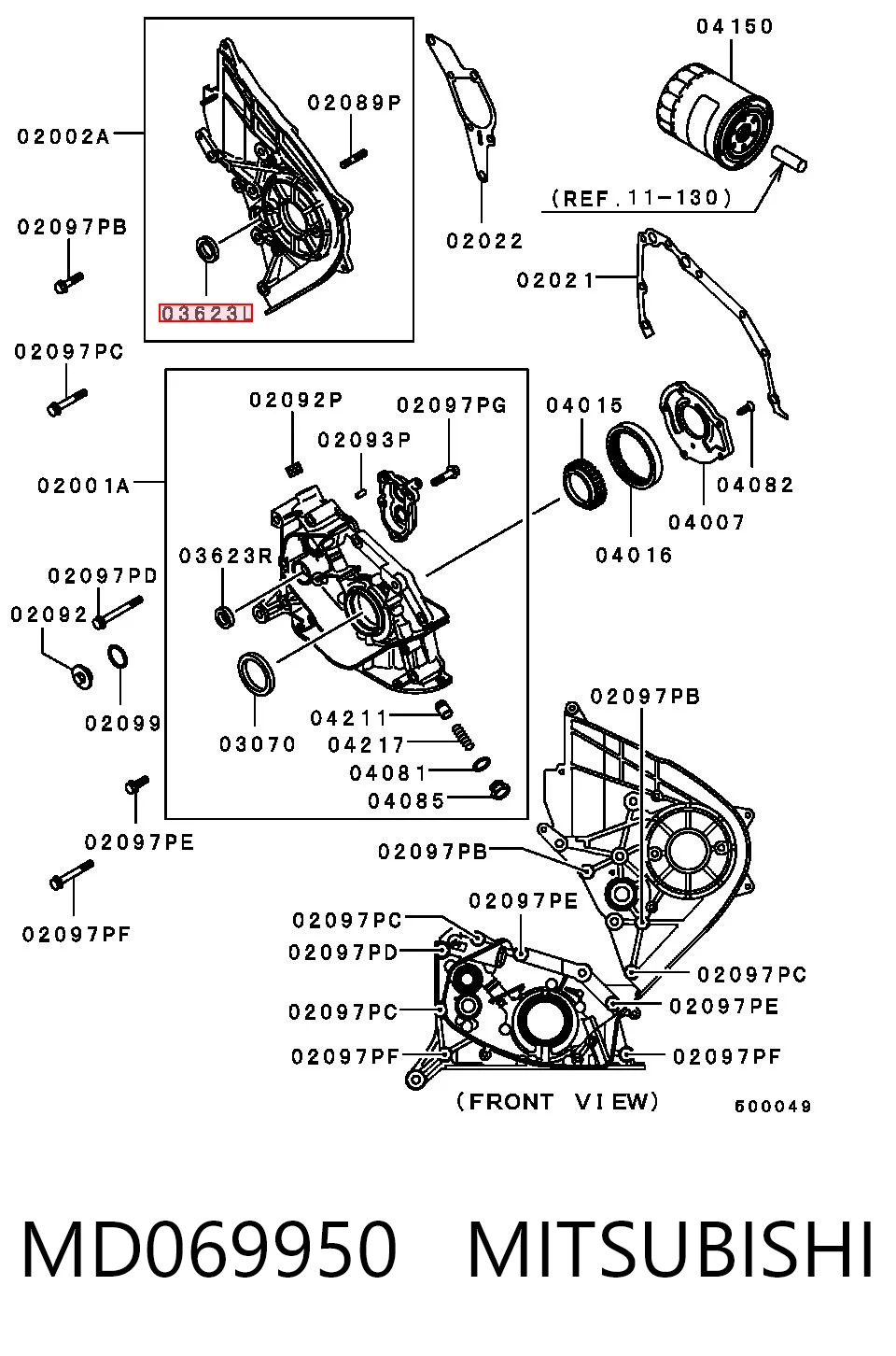 Comprar F4225 Musashi Retén del eje intermedio (de equilibrado) del motor