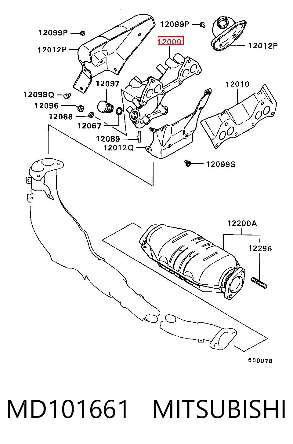 Comprar Colector de escape Mitsubishi Lancer III C1A,C6A a bajo precio