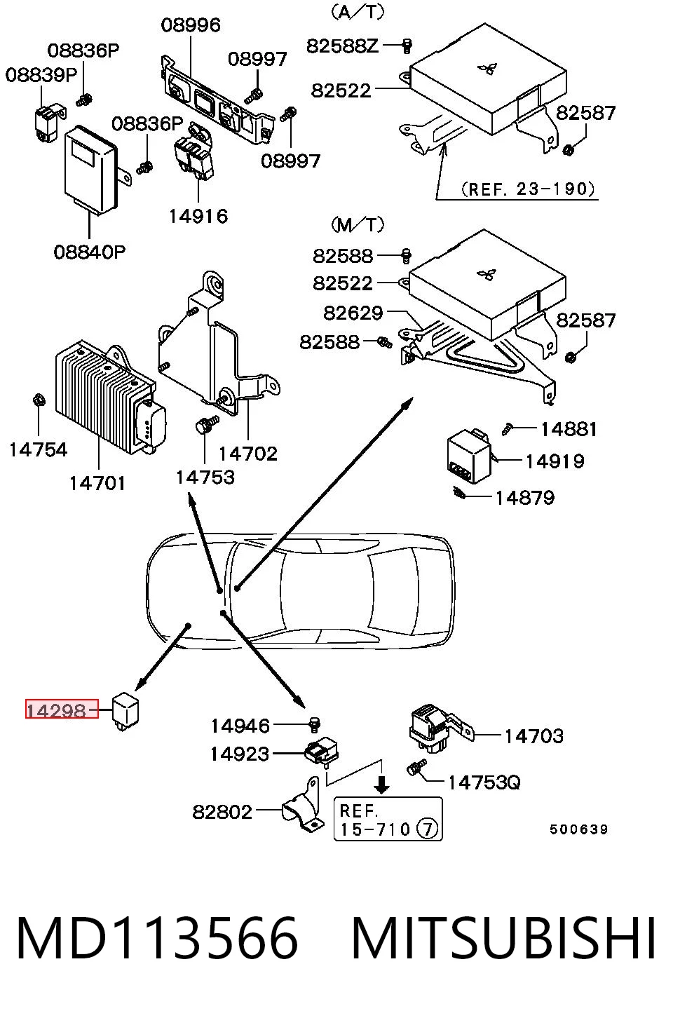 MD113566 Mitsubishi Relé de bocina