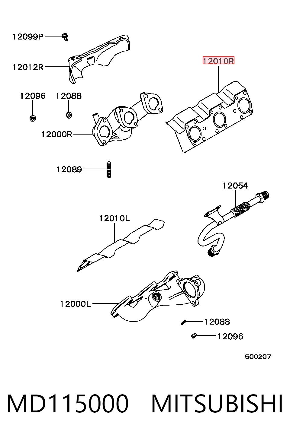 Junta colector escape Mitsubishi Pajero I SUV (L04G, L14G) (1982 - 1991) precio, desde 23,19 EUR