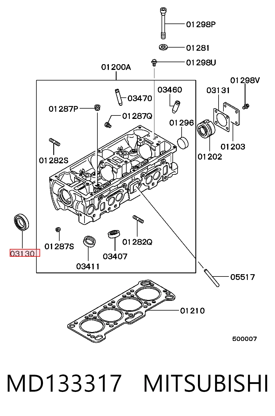 Retén, árbol de levas 26126739 Fiat/Alfa/Lancia