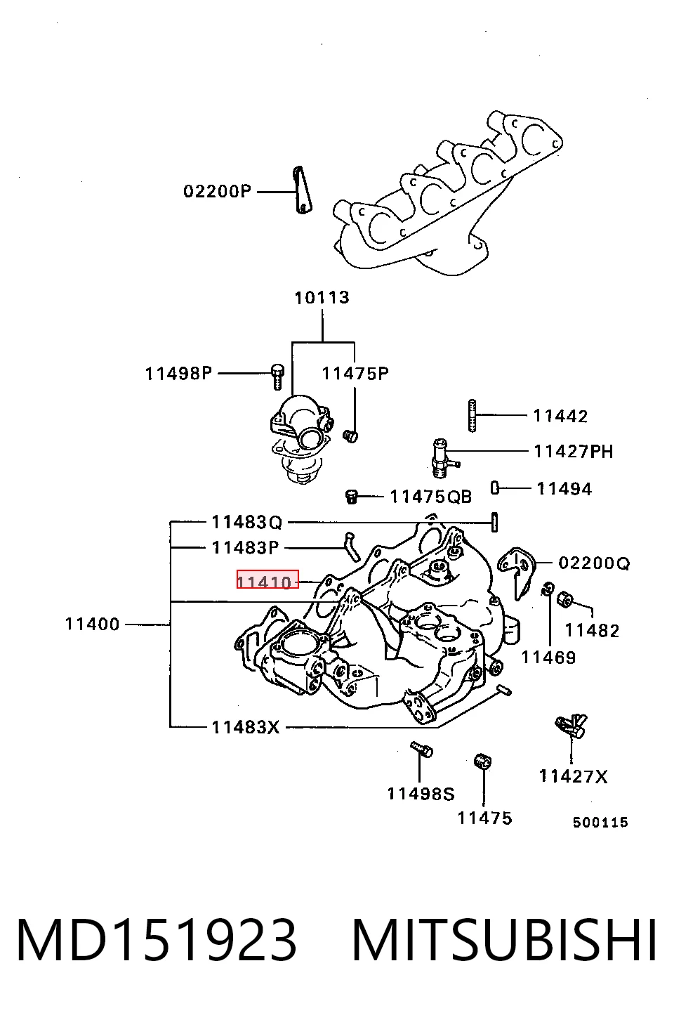 Comprar Junta de colector de admisión Mitsubishi Pajero I L04G
