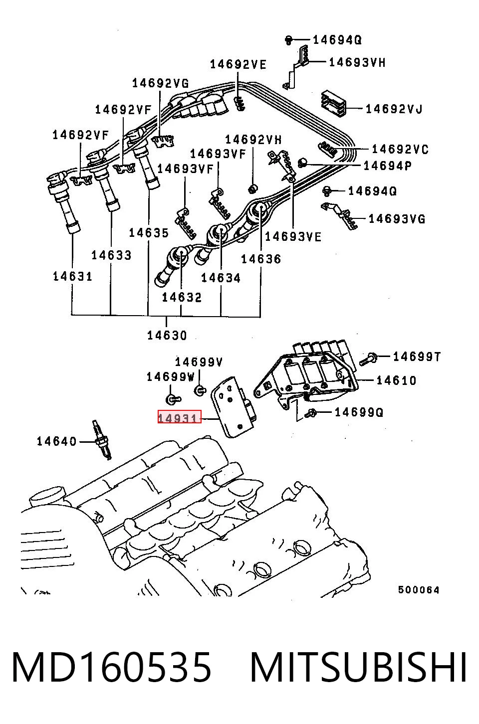 MD160535 Mitsubishi Modulo encendido