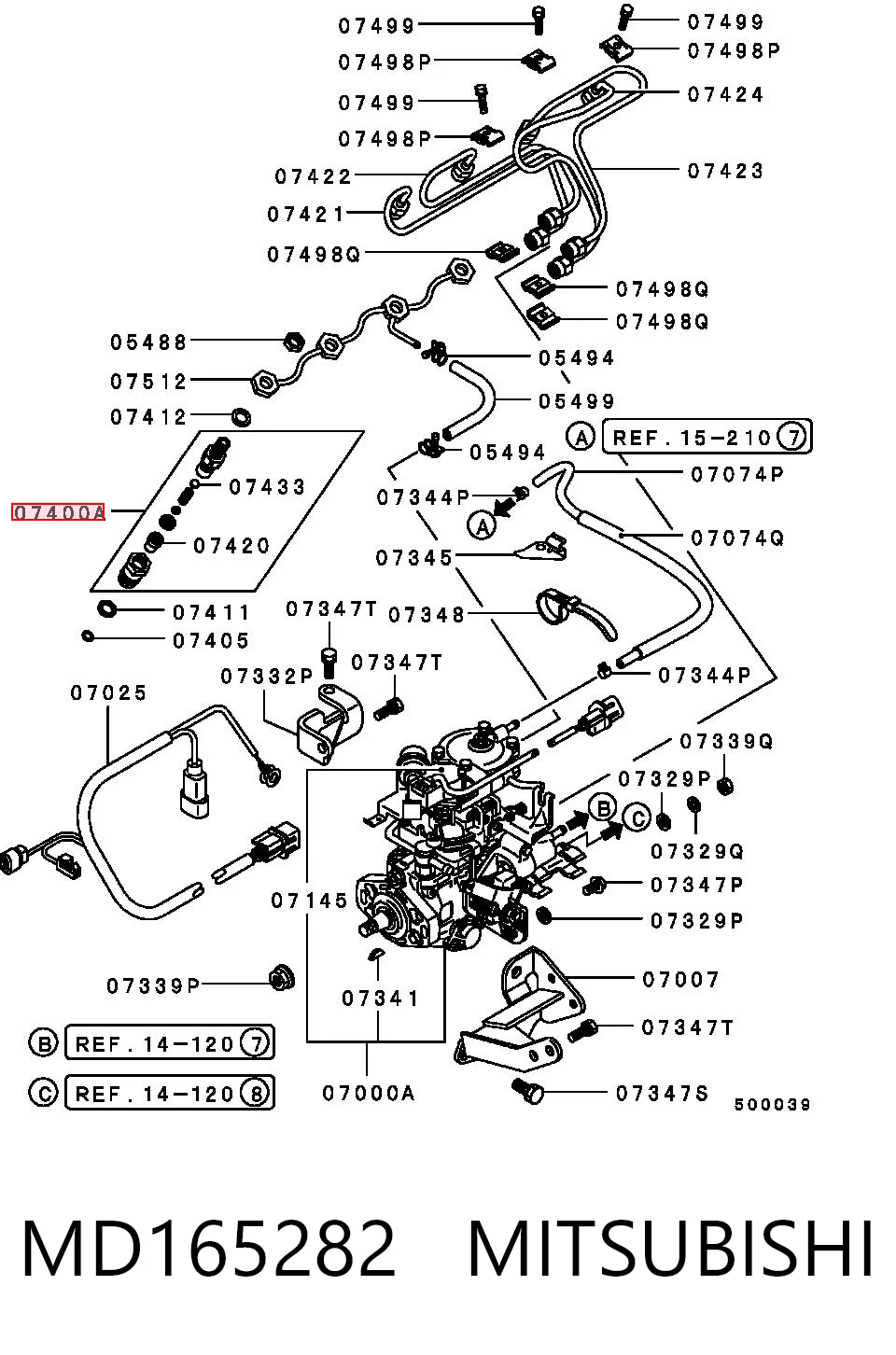 Inyector de combustible para Mitsubishi Lancer V CBW,CDW