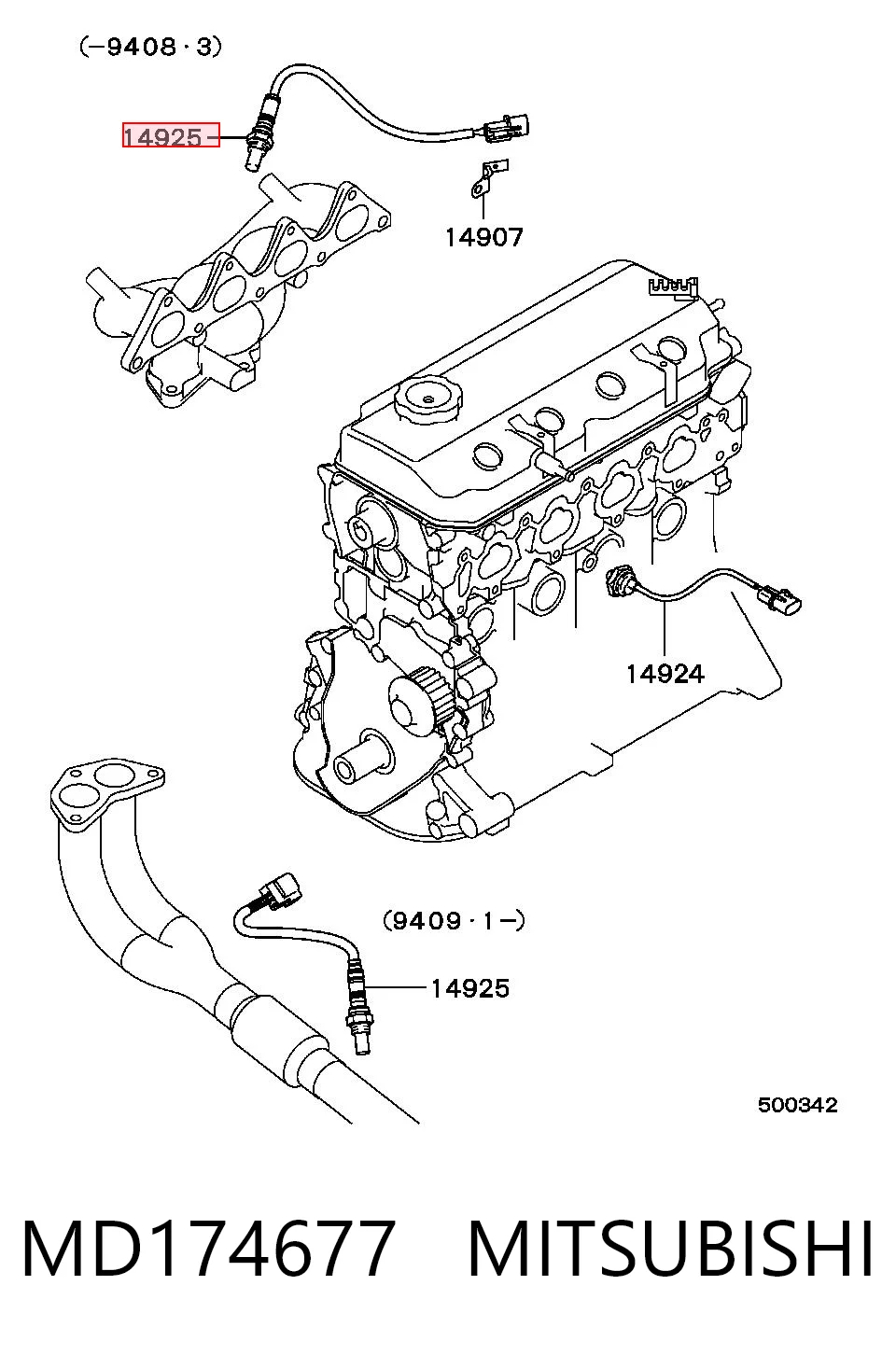 Sonda lambda 93232414 General Motors