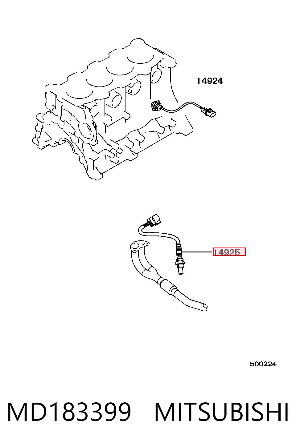 Sensor de oxígeno Mitsubishi Galant VII