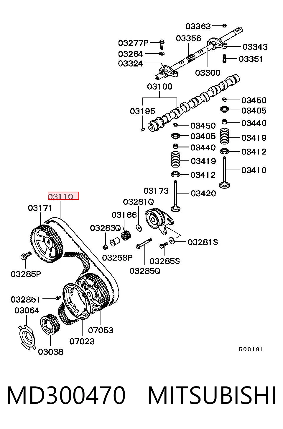 Correa de distribución para Mitsubishi L 200  (K60, K70)