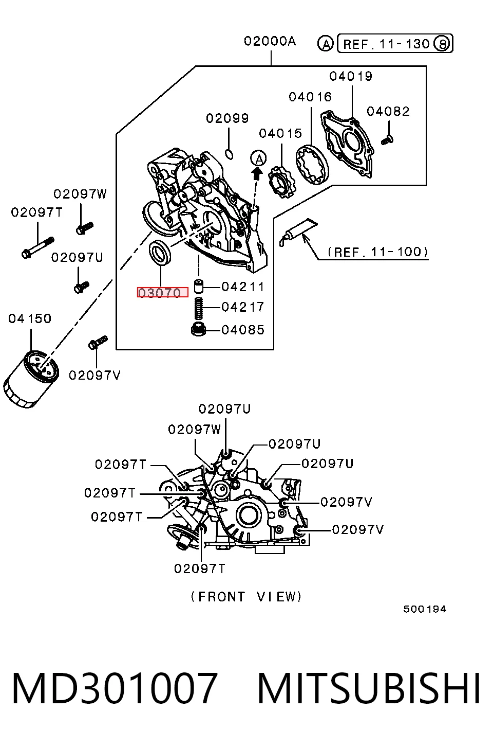 Comprar Retén de cigüeñal frontal Mitsubishi Lancer VI CJ, CP