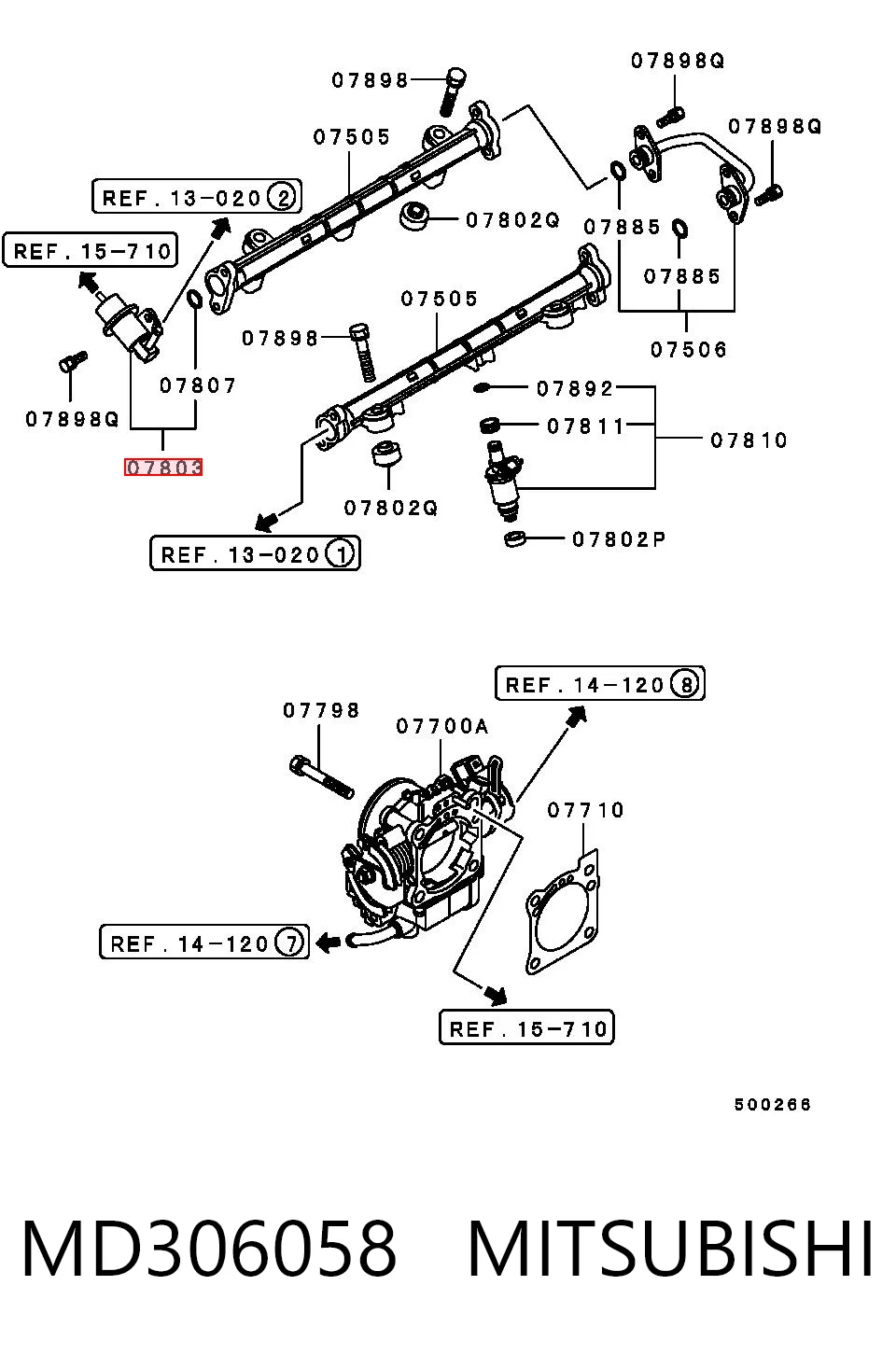 MD306058 Mitsubishi Válvula reguladora de presión